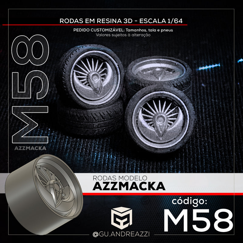 M58 - DUB Azzmacka - Rodas 3D para 1/64