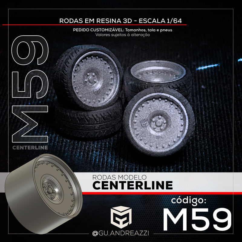 M59 - Centerline - Rodas 3D para 1/64