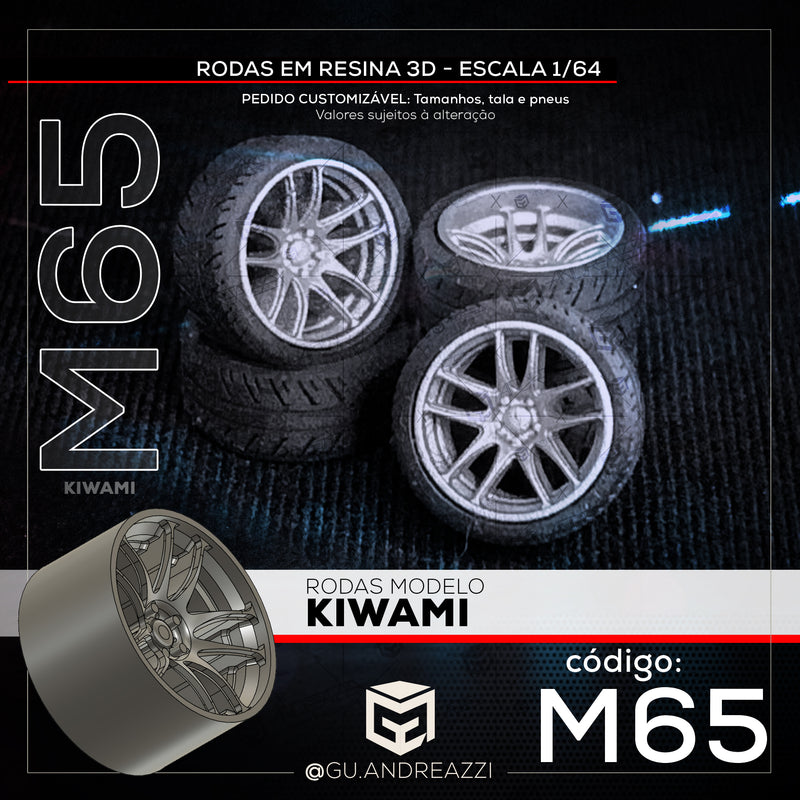 M65 - Kiwami - Rodas 3D para 1/64