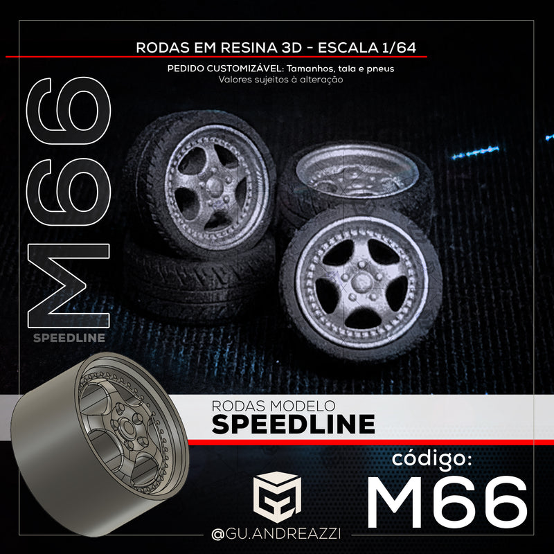 M66 - Speedline - Rodas 3D para 1/64