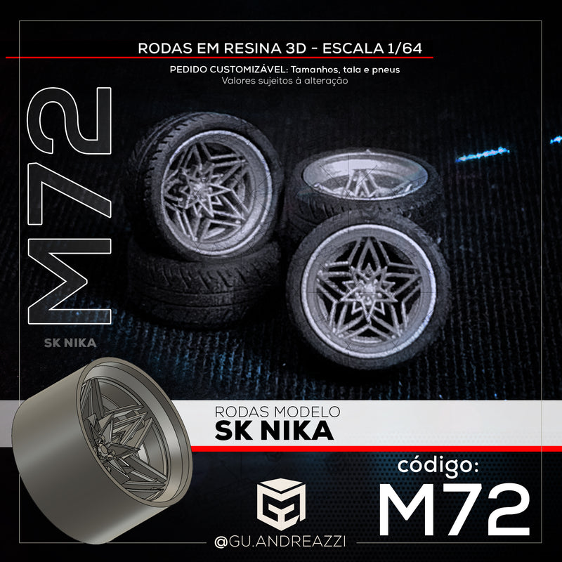 M72 - SK Nika - Rodas 3D para 1/64