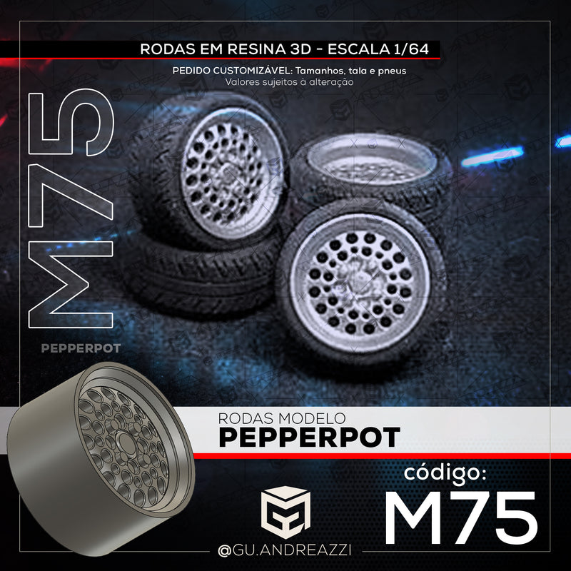 M75 - Pepperpot - Rodas 3D  para 1/64