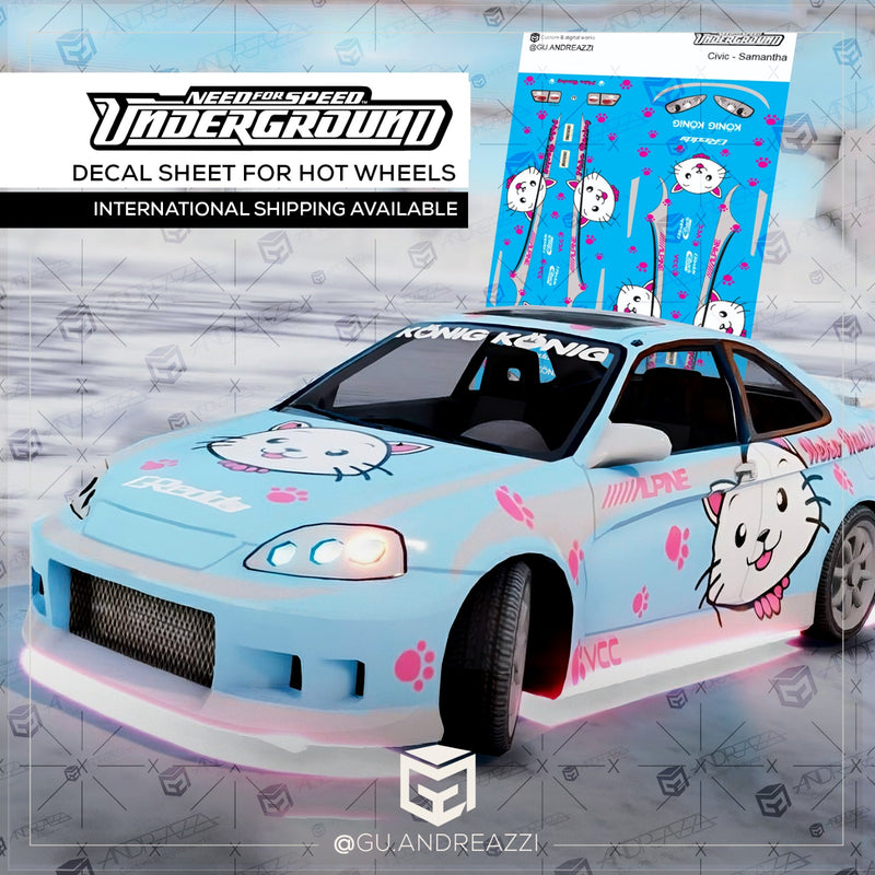 NFS102 - Civic Samantha NFSU1 - Decal 1/64