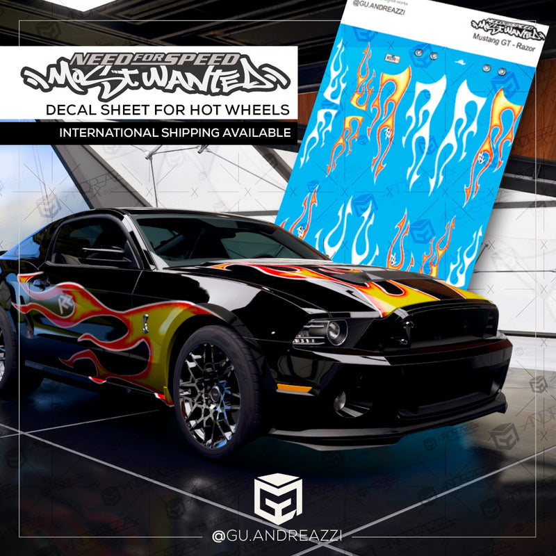 NFS301 - Mustang Razor NFSMW - Decal 1/64