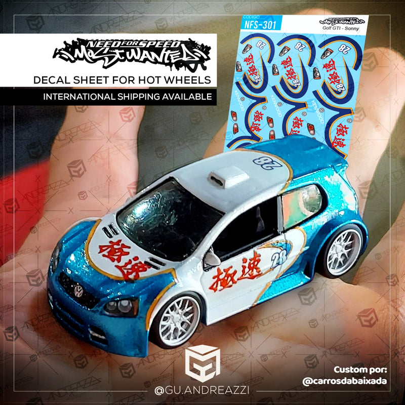 NFS315 - Golf GTI Sonny NFSMW - Decal 1/64