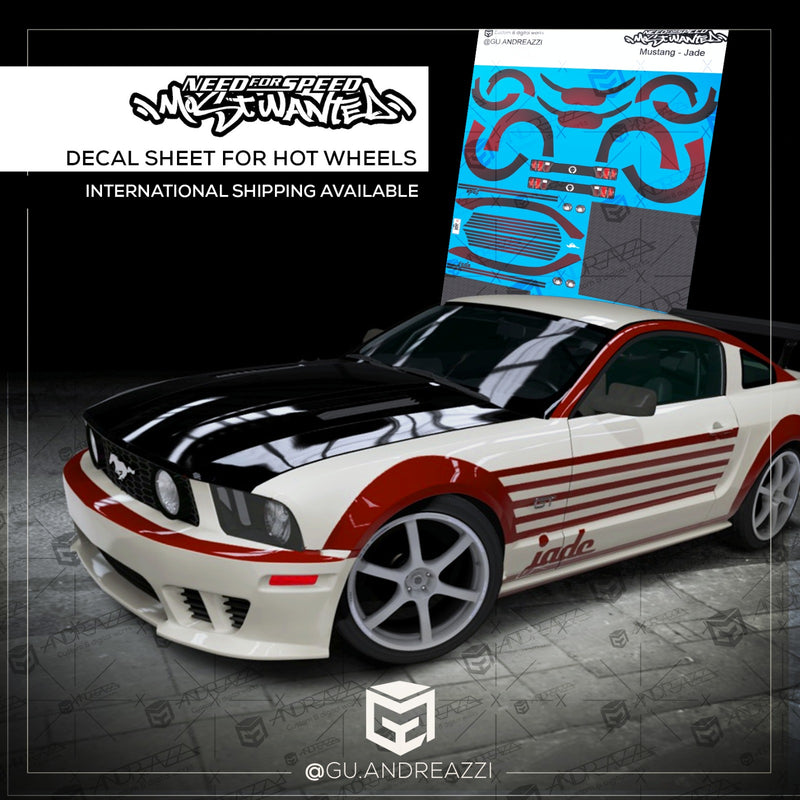 NFS308 - Mustang Jade NFSMW - Decal 1/64