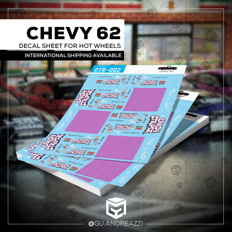 OTR002 - Chevy 62 - Candy Striper - Decal 1/64