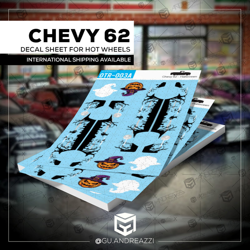 OTR003A - Chevy 62 - Halloween - Decal 1/64