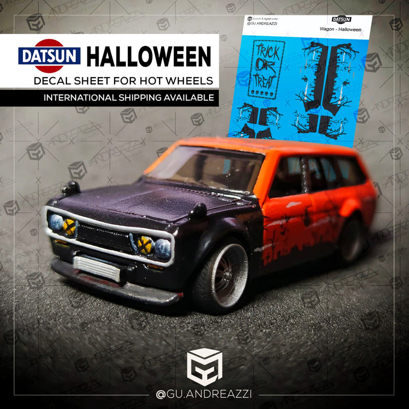 OTR003B - Datsun Wagon Halloween - Decal 1/64