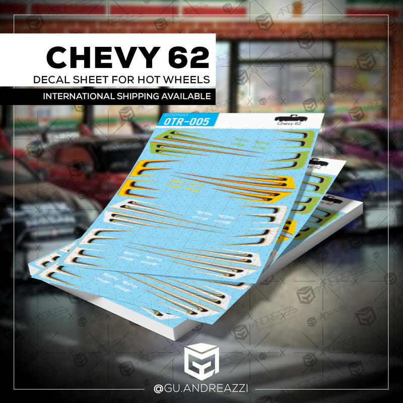 OTR005 - Chevy 62 Padrão - Decal 1/64