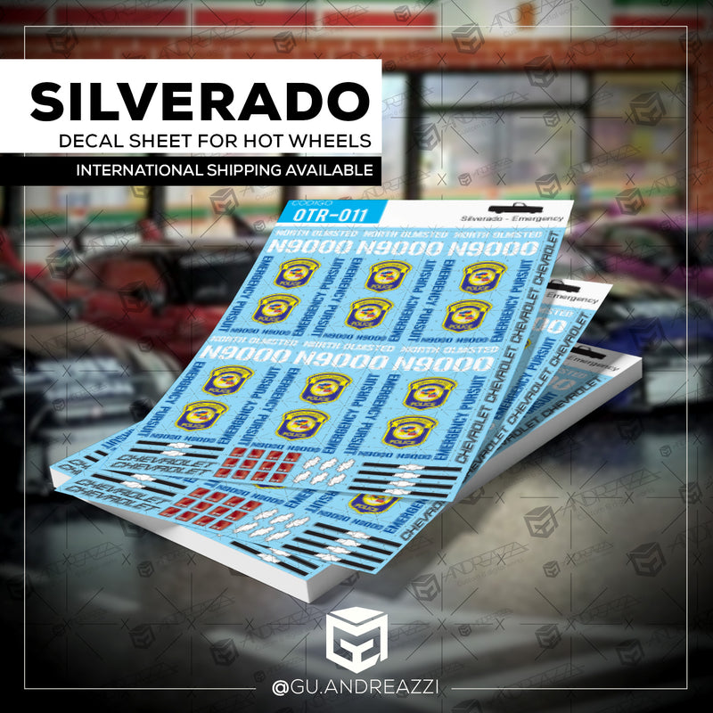 OTR011 - Silverado Cop Rods - Decal 1/64