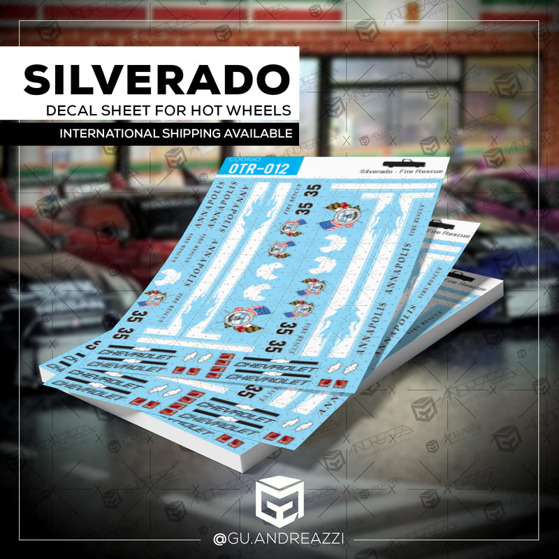 OTR012 - Silverado Fire Rods - Decal 1/64