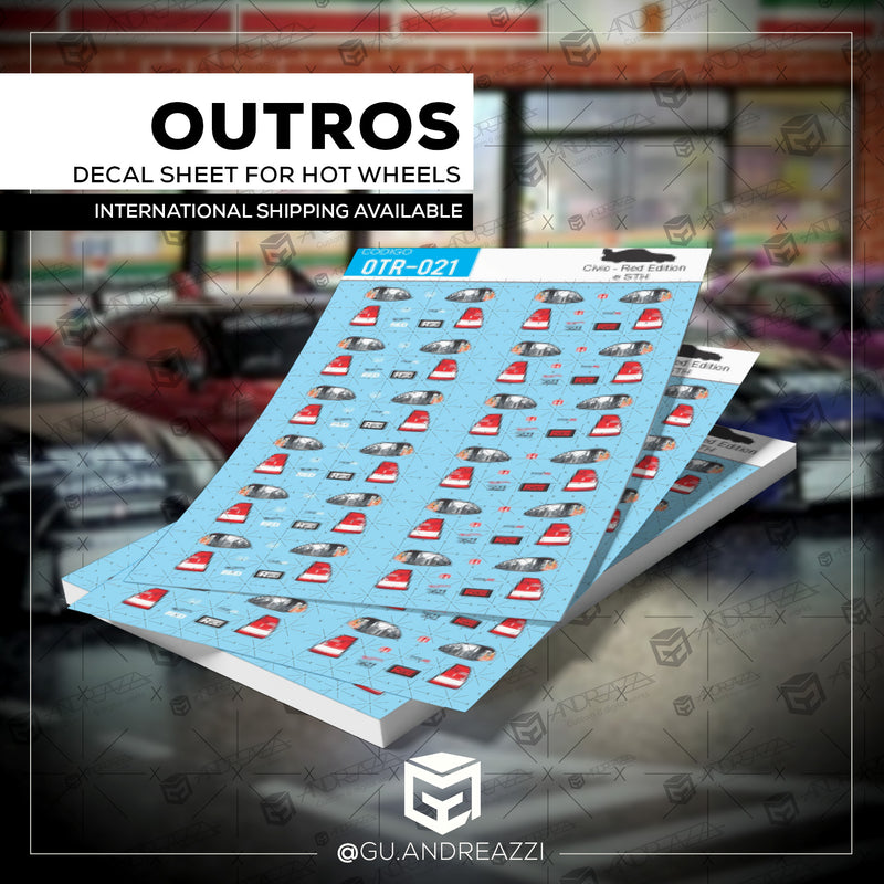 OTR021 - Civic - RED e STH - Decal 1/64