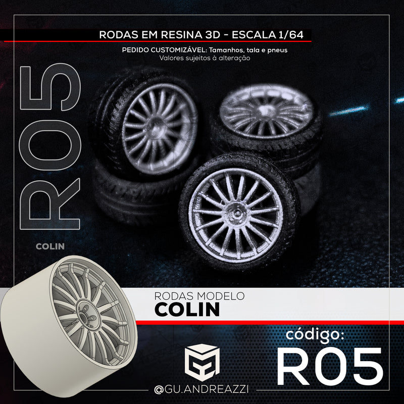 R05 - McRae - Rodas 3D  para 1/64