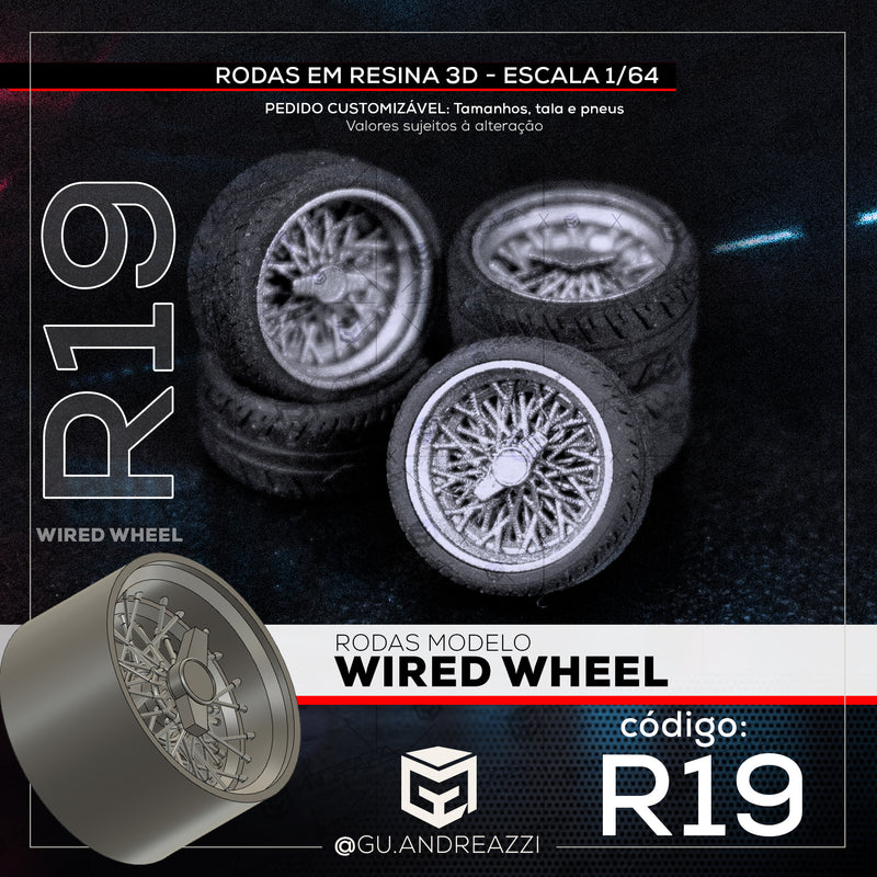 R19 - Wired - Rodas 3D  para 1/64