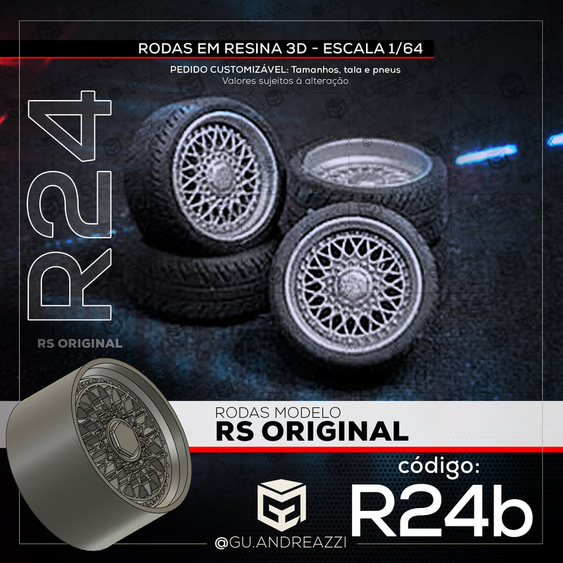 R24b - RS Original - Rodas 3D  para 1/64