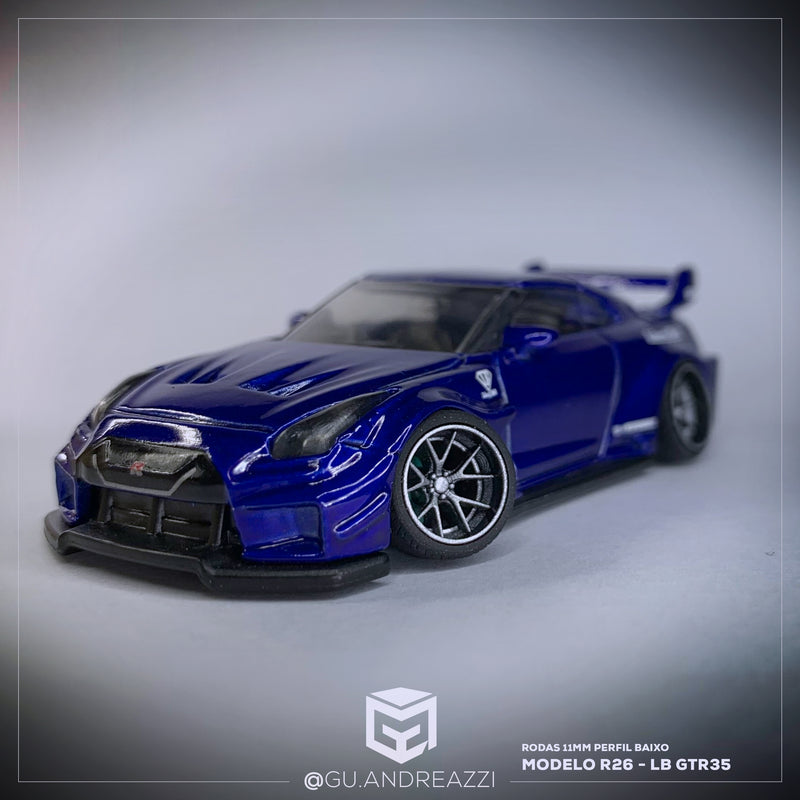 R26 - LB GTR35 - Rodas 3D  para 1/64