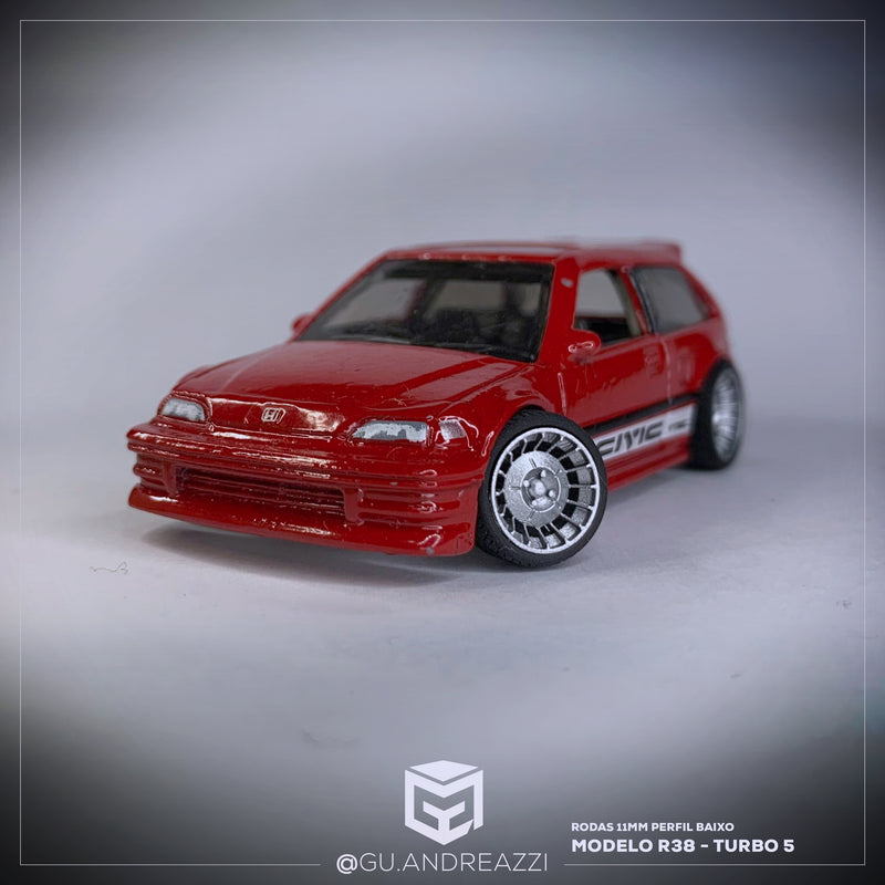 R38 - Turbo 5 - Rodas 3D para 1/64