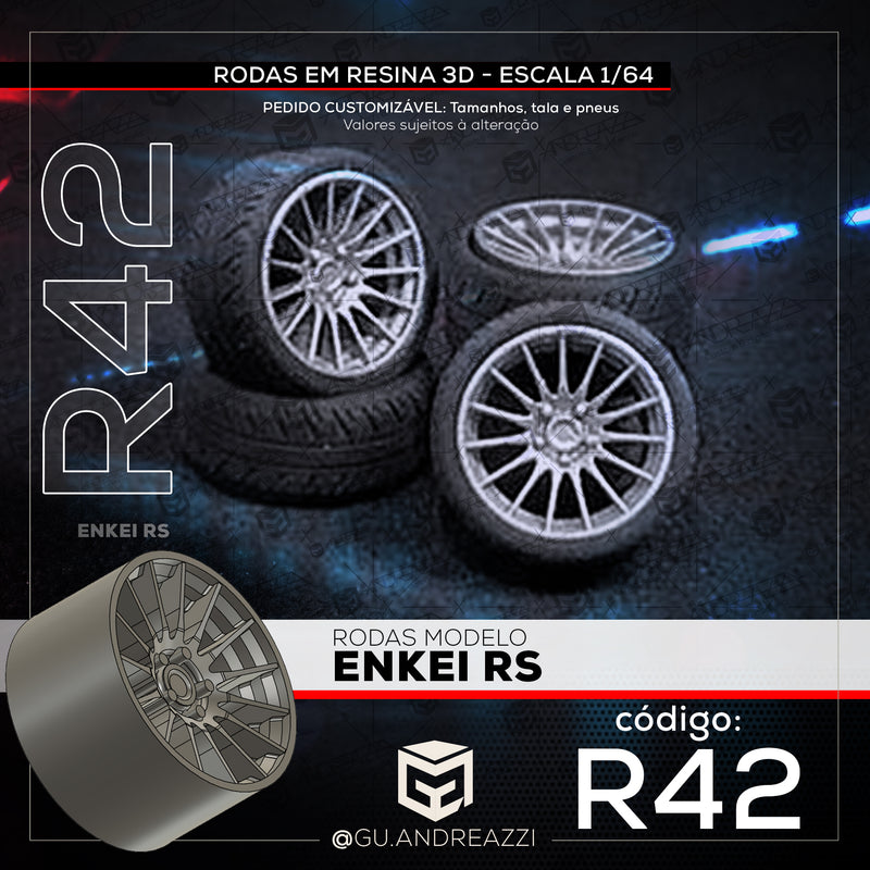 R42 - Enkei RS - Rodas 3D para 1/64