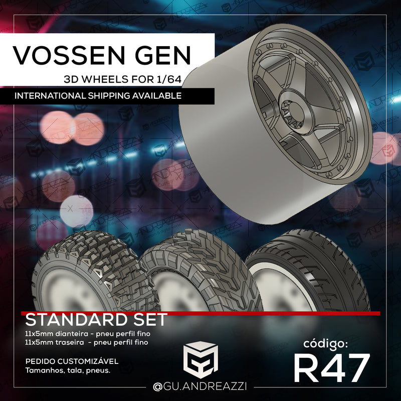 R47 - Vossen Gen - Rodas 3D para 1/64