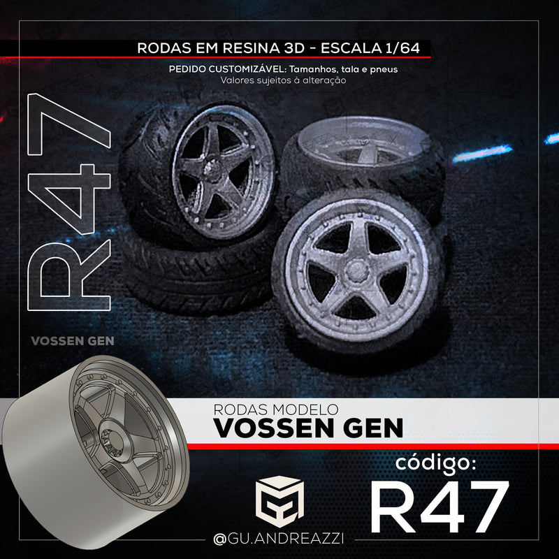 R47 - Vossen Gen - Rodas 3D para 1/64