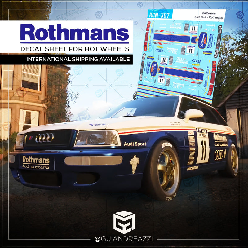 RCN307 - Audi RS2 Rothmans - Decal 1/64