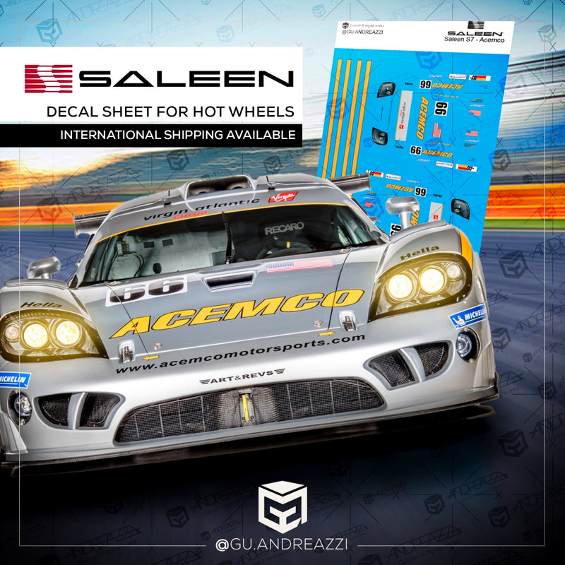 RCN402 - Saleen S7 Acemco - Decal 1/64