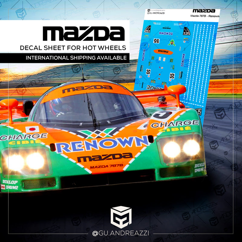 RCN403 - Mazda 787B Renown - Decal 1/64