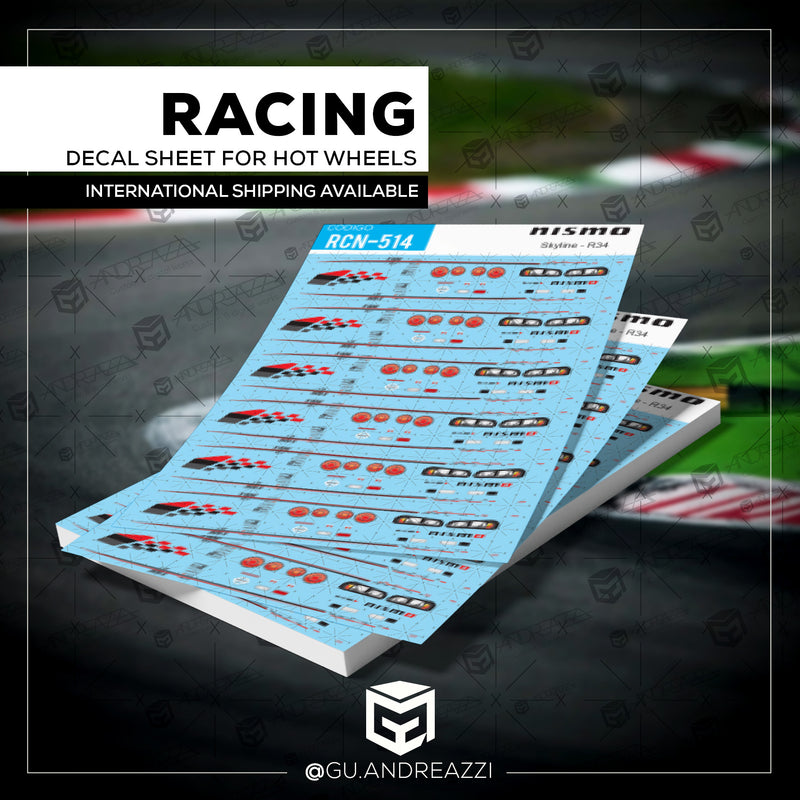 RCN514 - Skyline R34 Nismo - Decal 1/64