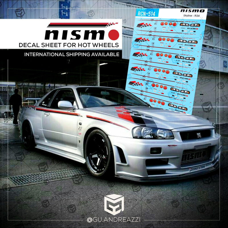 RCN514 - Skyline R34 Nismo - Decal 1/64