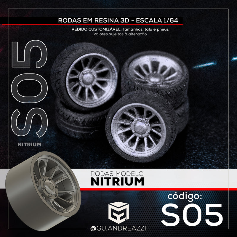 S05 - Nitrium - Rodas 3D  para 1/64