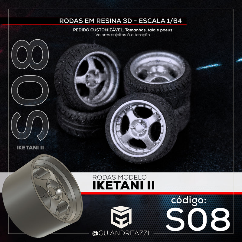 S08 - Iketani B - Rodas 3D  para 1/64