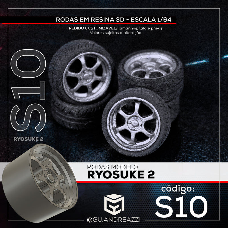 S10 - Ryosuke 2 - Rodas 3D  para 1/64