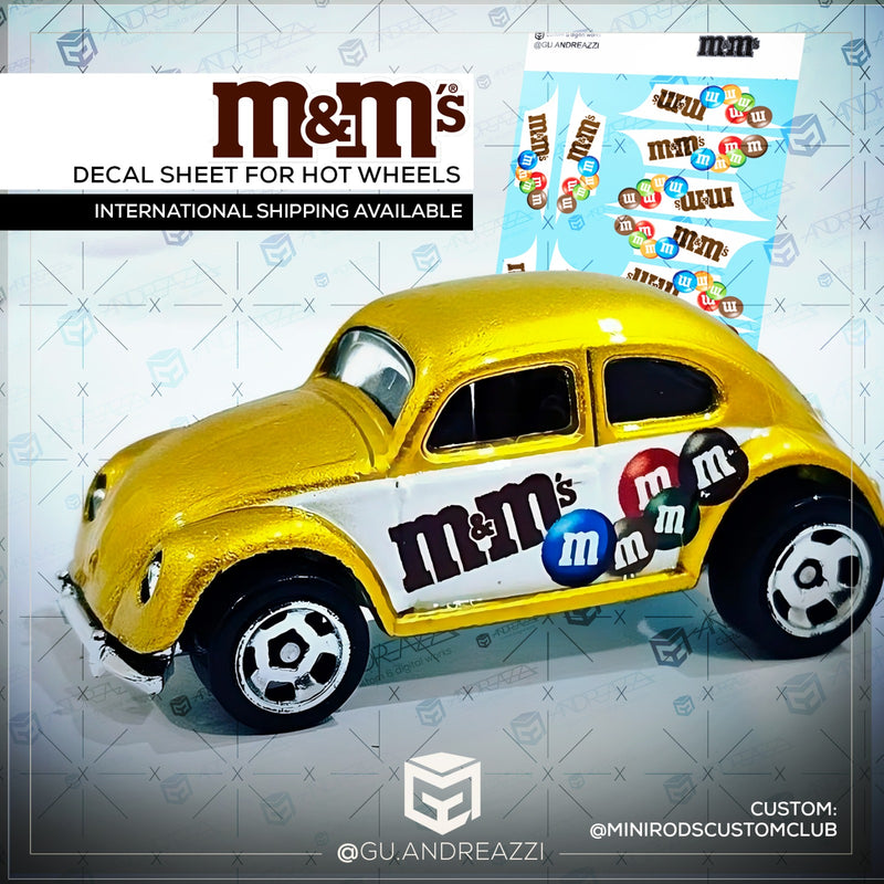 VWB001 - Fusca M&M's - Decal 1/64