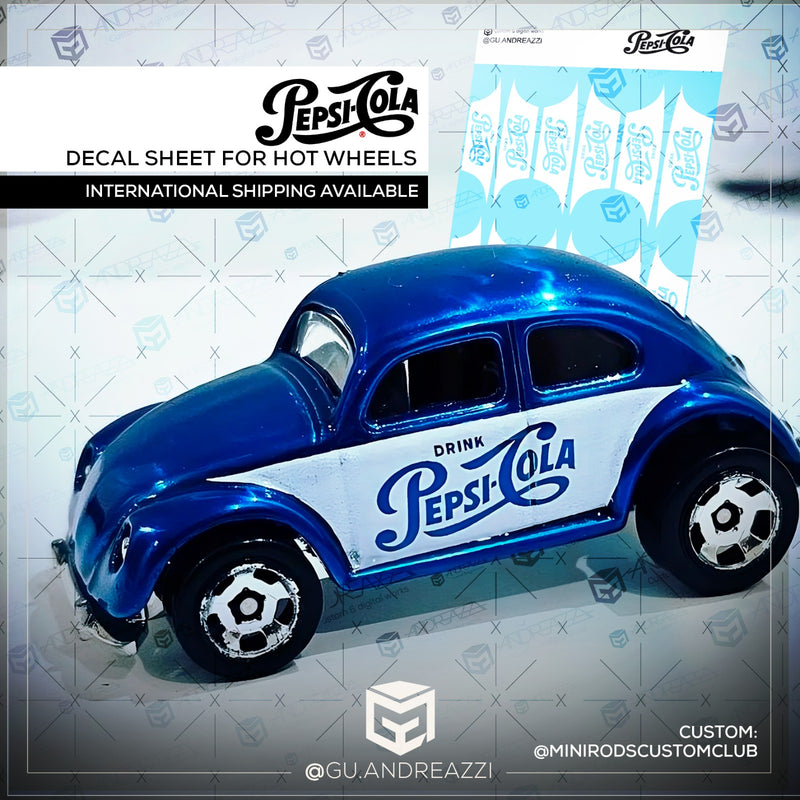 VWB004 - Fusca Pepsi-Cola - Decal 1/64