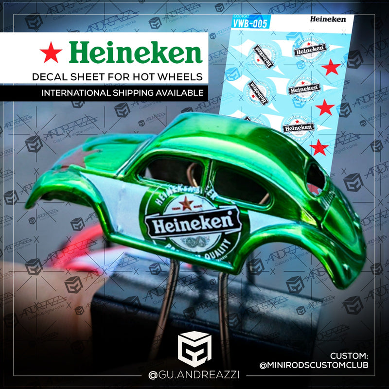 VWB005 - Fusca Heineken - Decal 1/64