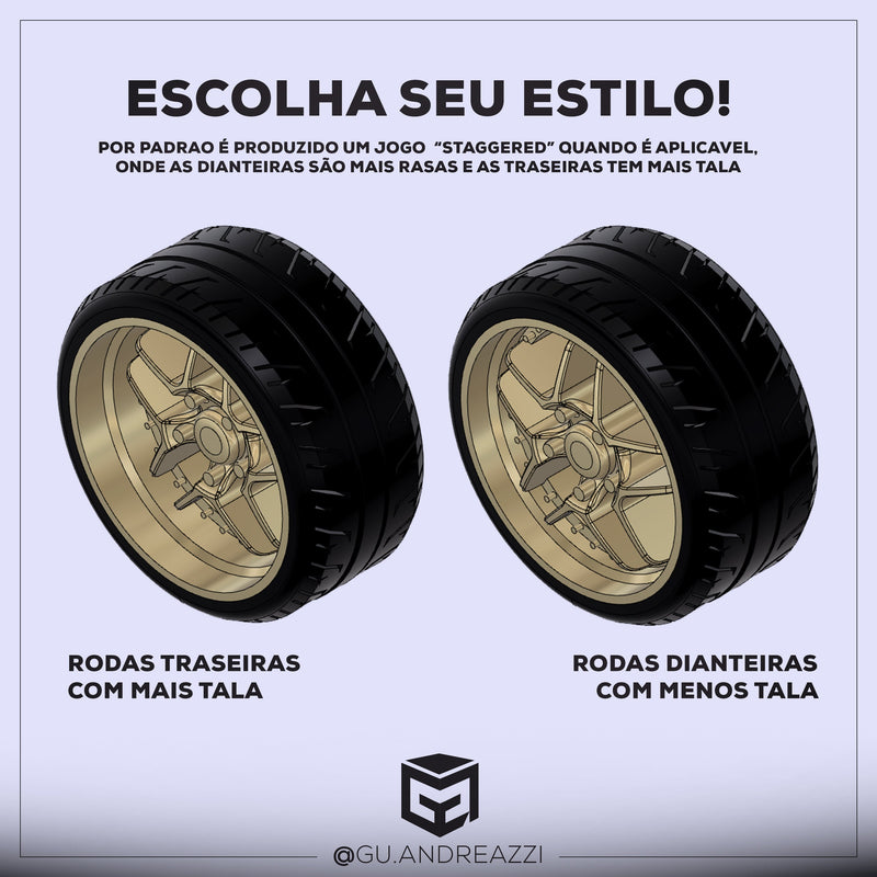 S02 - Vert Wheel - Rodas 3D  para 1/64