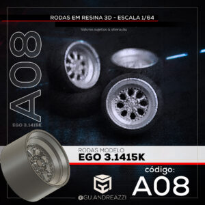 A08 - Ego 3.1415K - Rodas 3D  para 1/64
