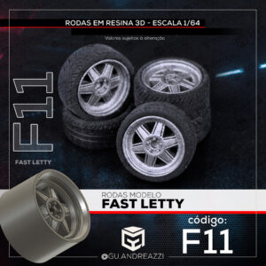 F11 - Fast Letty - Rodas 3D  para 1/64