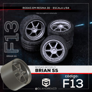F13 - Brian SS - Rodas 3D  para 1/64