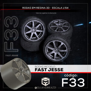 F33 - Fast Jesse - Rodas 3D  para 1/64
