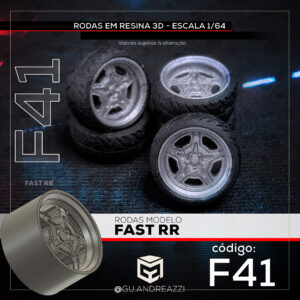 F41 - Fast RR - Rodas 3D para 1/64