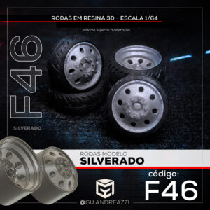 F46 - Fast Silverado - Rodas 3D para 1/64