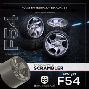 F54 - Fast Scrambler - Rodas 3D para 1/64