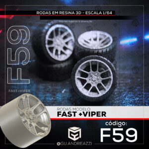 F59 - F +Viper - Rodas 3D para 1/64