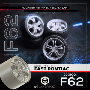 F62 - F Pontiac - Rodas 3D para 1/64