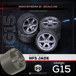 G15 - NFS Jade - Rodas 3D  para 1/64