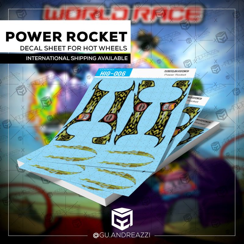 HIG006 - Via 35 Power Rocket - Decal 1/64 - Andreazzi Custom Works