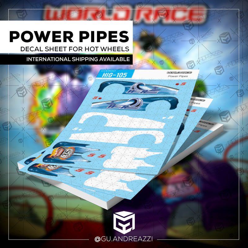 HIG105 - Via 35 Power Pipes - Decal 1/64 - Andreazzi Custom Works