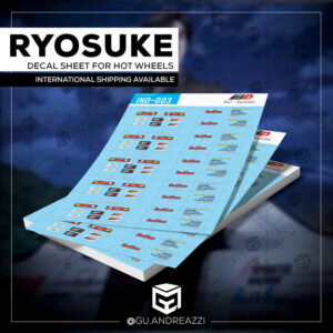 IND003 - Rx-7 Initial D Ryosuke - Decal 1/64